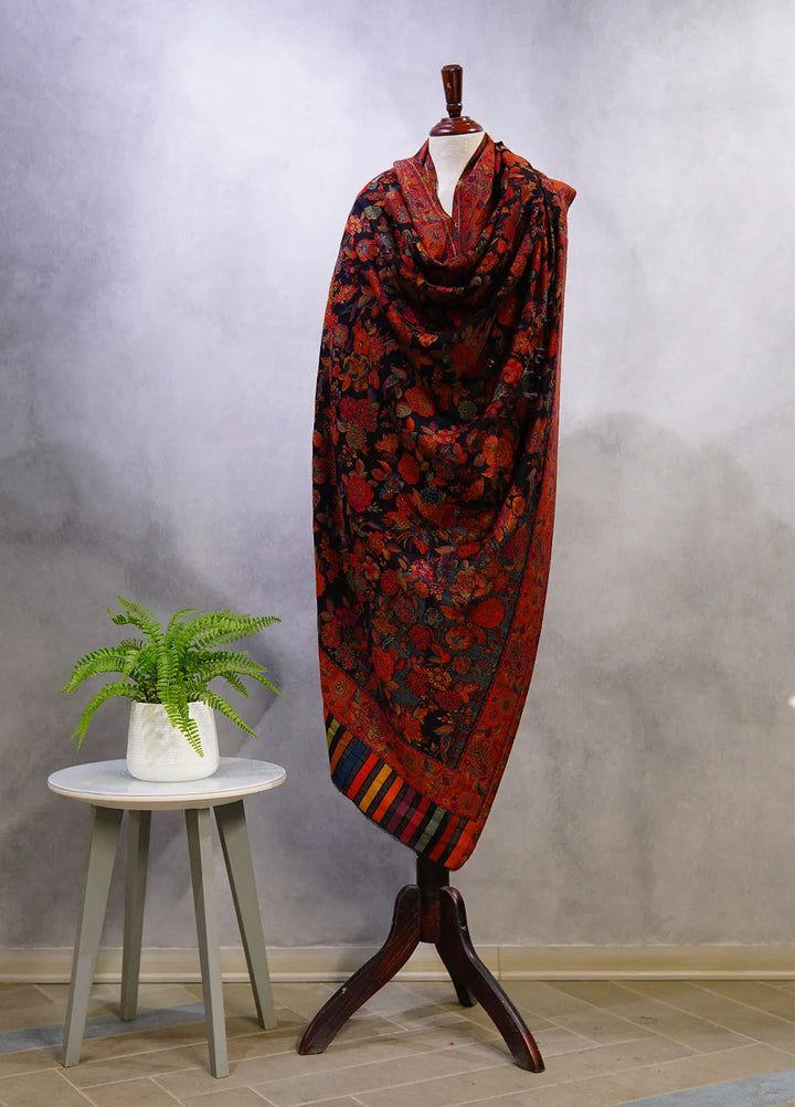 Sanaulla Exclusive Range Pashmina Shawl D-4 Multi 1 - Winter Collection
