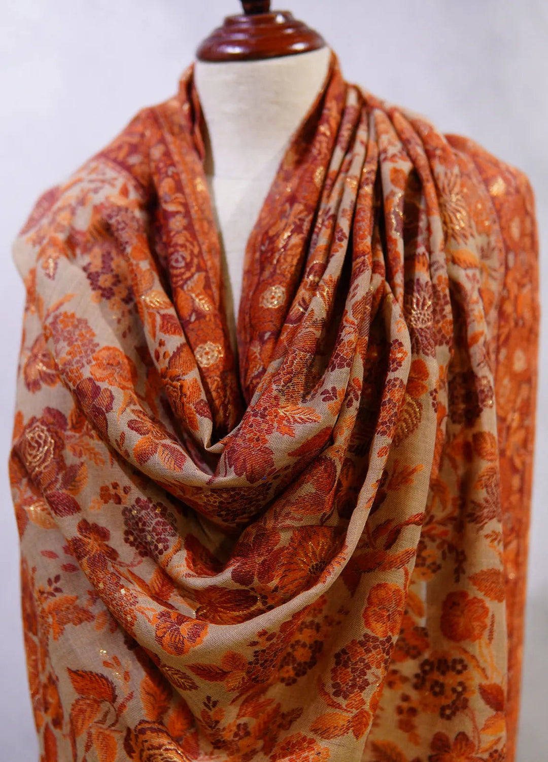 Sanaulla Exclusive Range Pashmina Shawl D-4 Multi 2 - Winter Collection