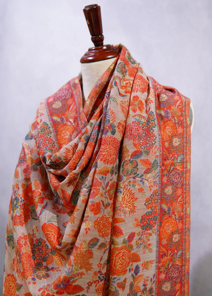 Sanaulla Exclusive Range Pashmina Shawl D-4 Multi - Winter Collection