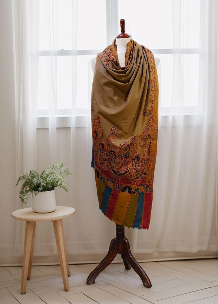 Sanaulla Exclusive Range Pashmina Shawl D-49 Multi 3 - Winter Collection