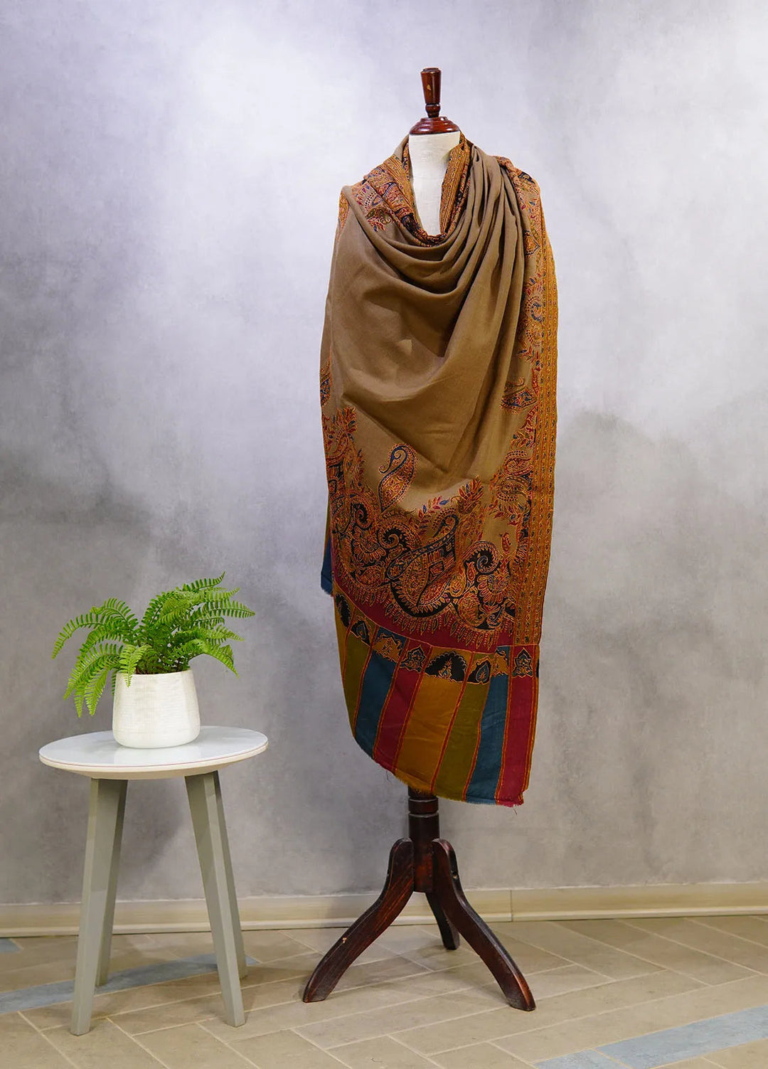 Sanaulla Exclusive Range Pashmina Shawl D-49 Multi 3 - Winter Collection