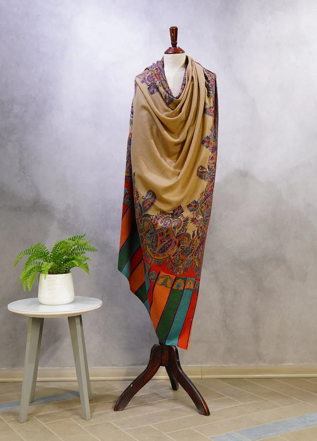 Sanaulla Exclusive Range Pashmina Shawl D-49 Multi 4 - Winter Collection