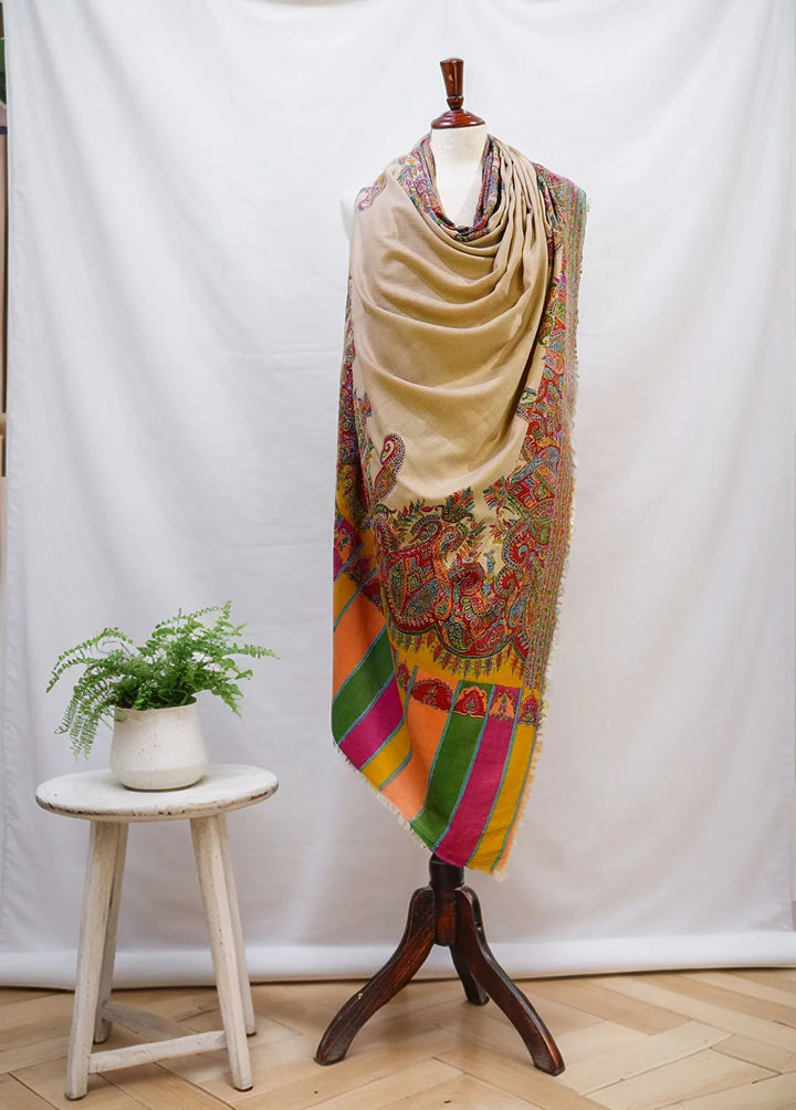 Sanaulla Exclusive Range Pashmina Shawl D-49 Multi 6 - Winter Collection