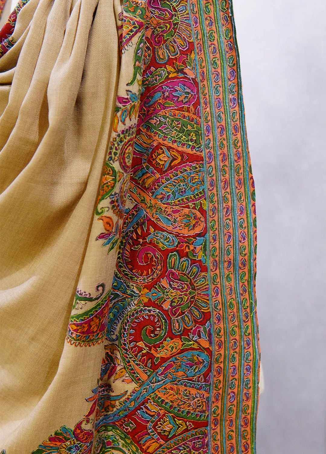 Sanaulla Exclusive Range Pashmina Shawl D-49 Multi 6 - Winter Collection
