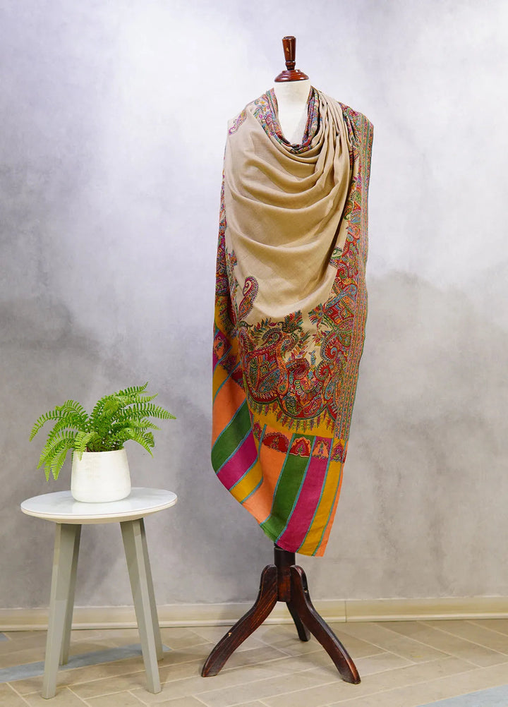 Sanaulla Exclusive Range Pashmina Shawl D-49 Multi 6 - Winter Collection