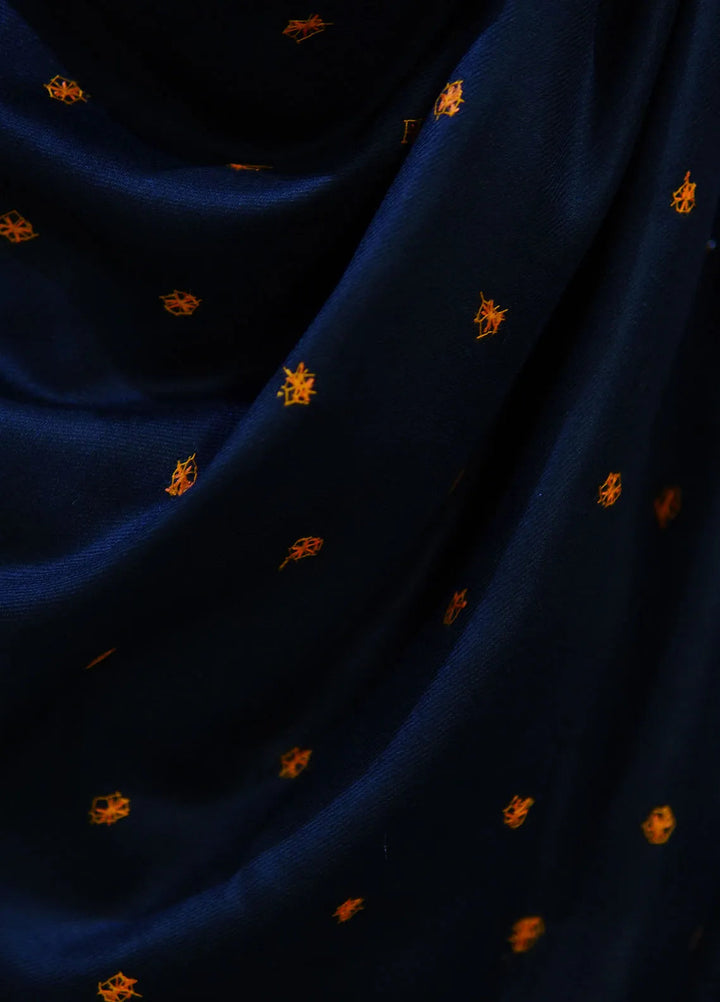 Sanaulla Exclusive Range Pashmina Shawl D-50 Black 2 - Winter Collection