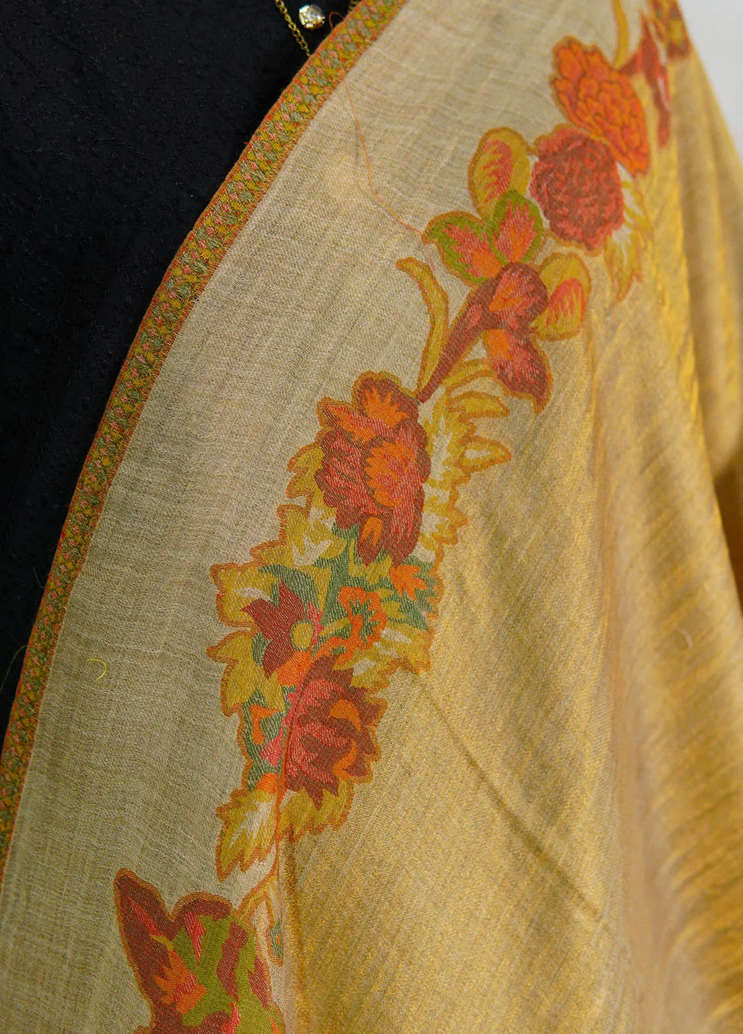Sanaulla Exclusive Range Pashmina Shawl D-54 Brown 1 - Winter Collection