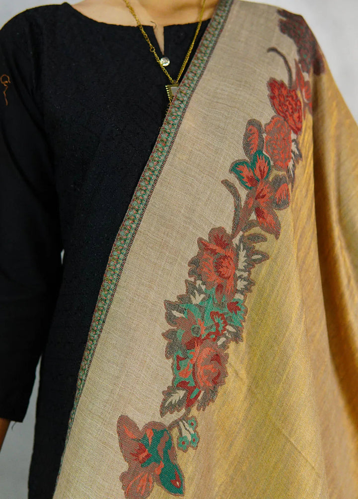 Sanaulla Exclusive Range Pashmina Shawl D-54 Brown - Winter Collection