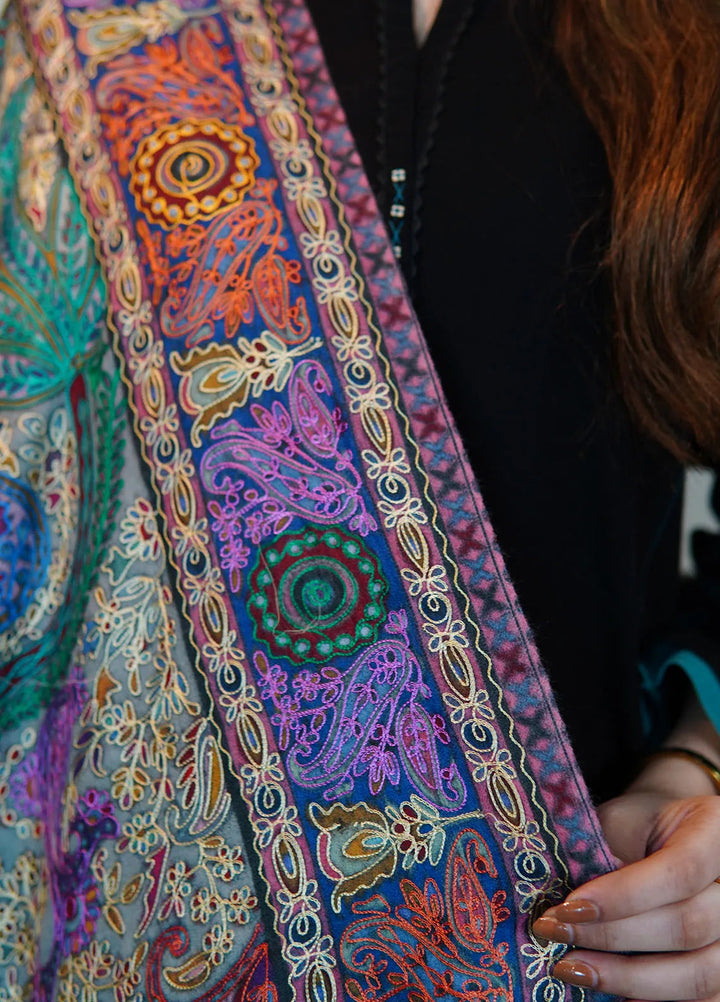 Sanaulla Exclusive Range Pashmina Shawl KPS D-100 Multi 1 - Winter Collection
