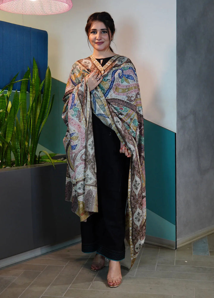 Sanaulla Exclusive Range Pashmina Shawl KPS D-100 Multi 2 - Winter Collection
