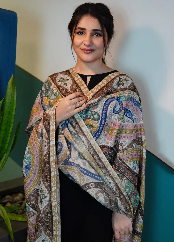 Sanaulla Exclusive Range Pashmina Shawl KPS D-100 Multi 2 - Winter Collection