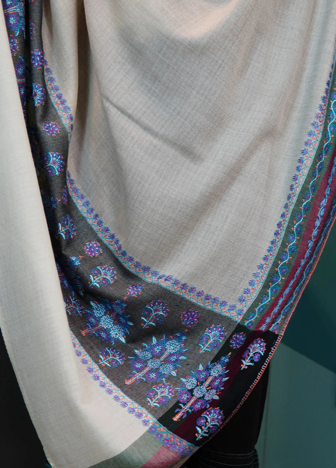 Sanaulla Exclusive Range Pashmina Shawl KPS D-109 Multi - Winter Collection