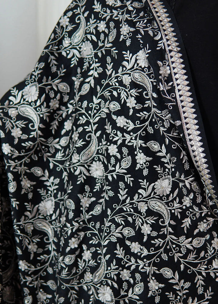 Sanaulla Exclusive Range Pashmina Shawl KPS D-11 Black - Winter Collection