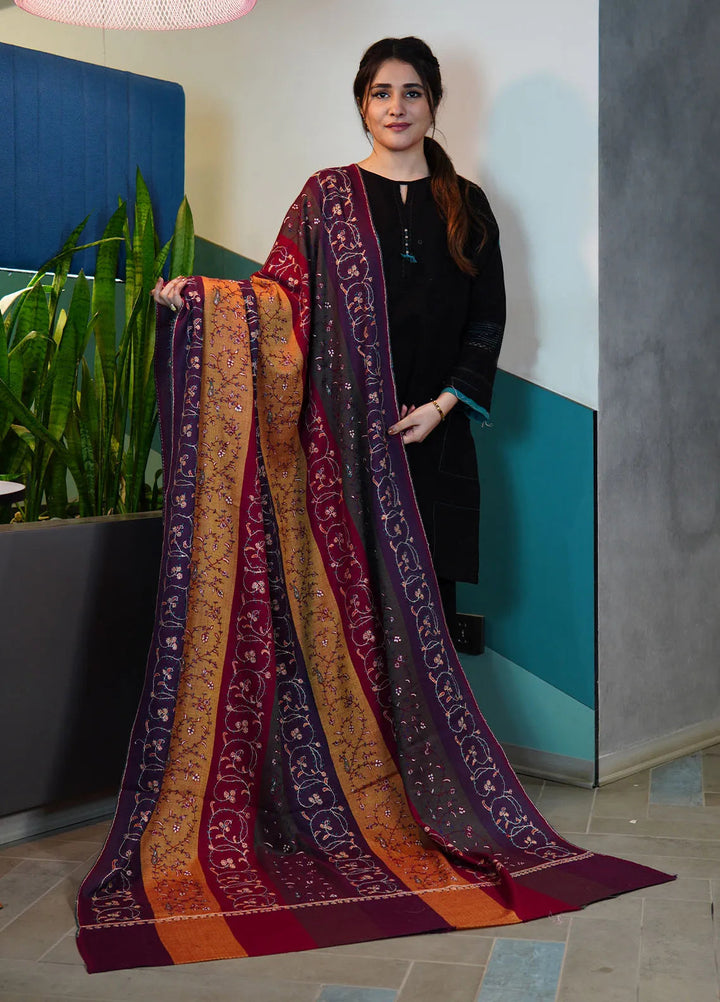 Sanaulla Exclusive Range Pashmina Shawl KPS D-112 Multi - Winter Collection