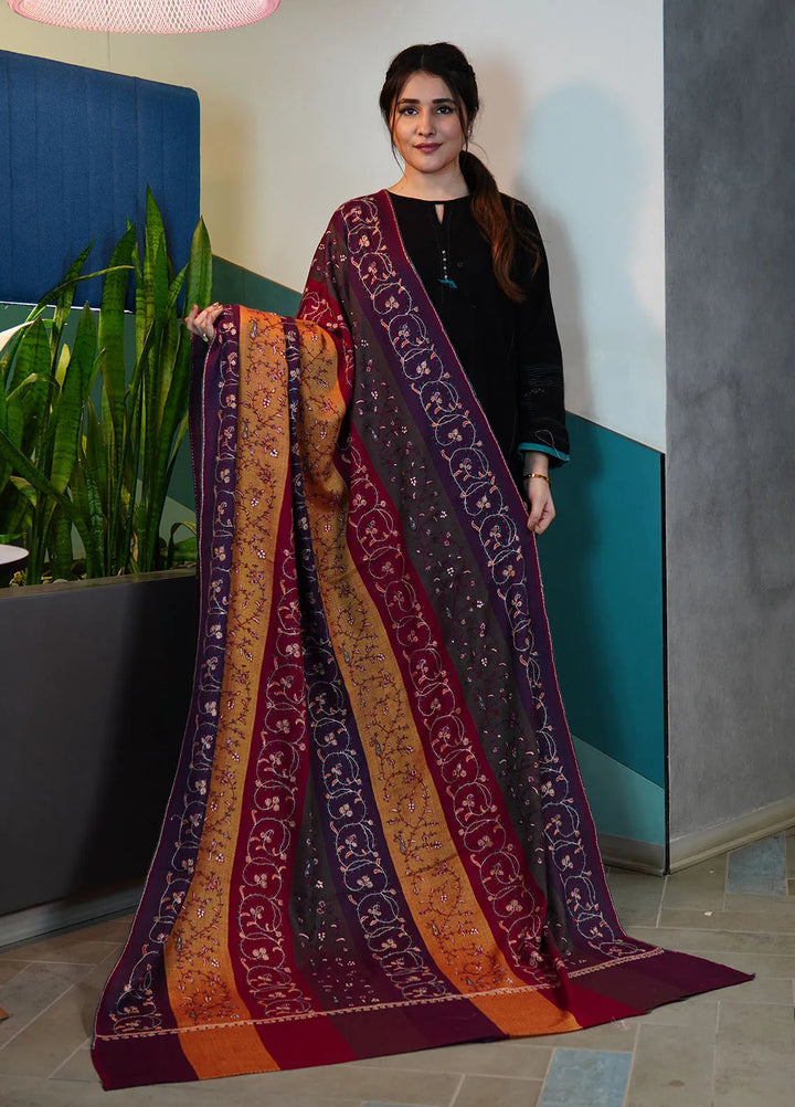 Sanaulla Exclusive Range Pashmina Shawl KPS D-112 Multi - Winter Collection