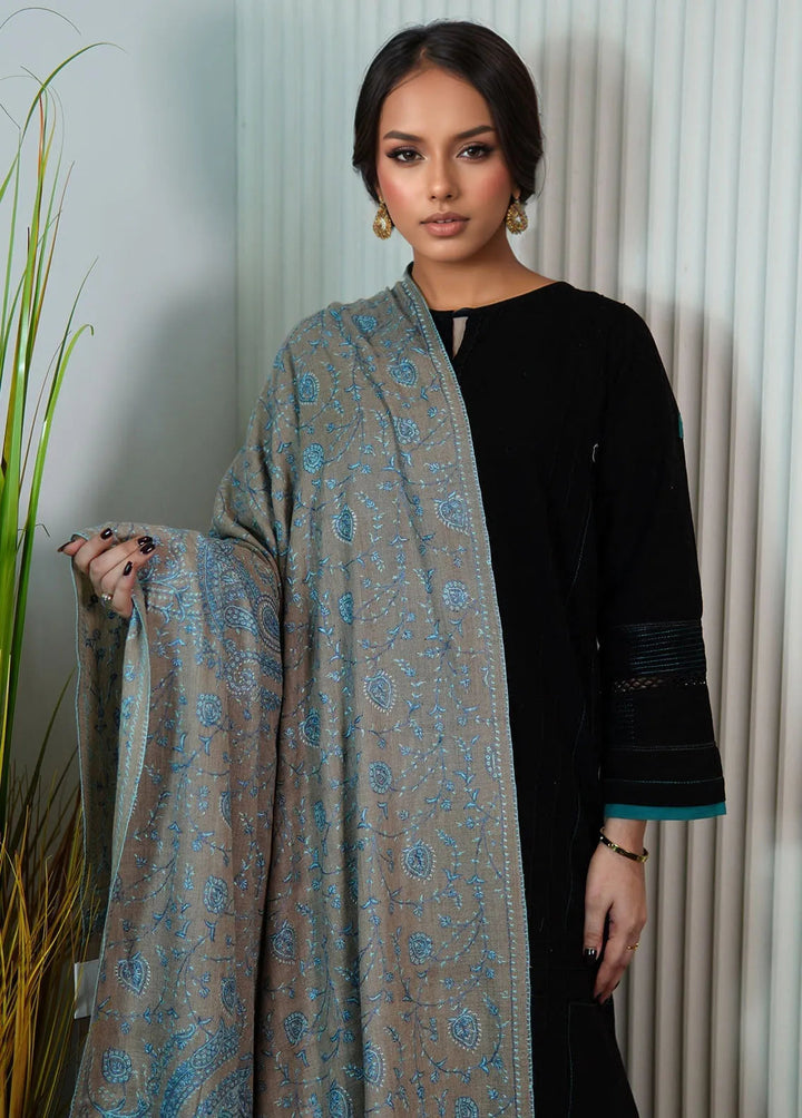 Sanaulla Exclusive Range Pashmina Shawl KPS D-115 Brown - Winter Collection