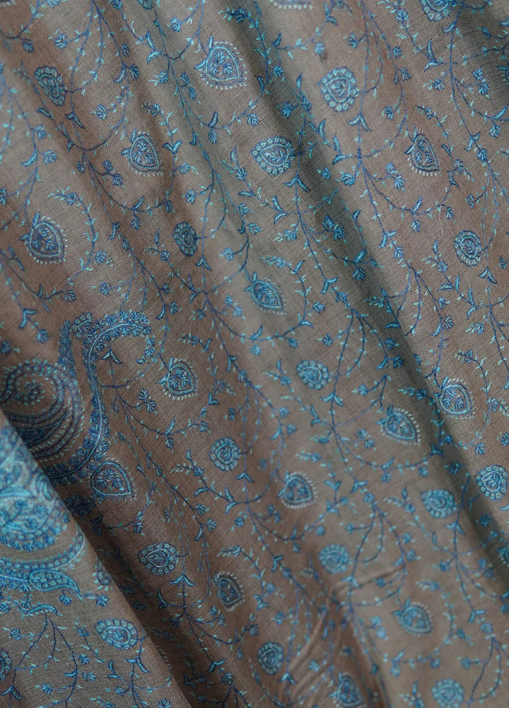 Sanaulla Exclusive Range Pashmina Shawl KPS D-115 Brown - Winter Collection