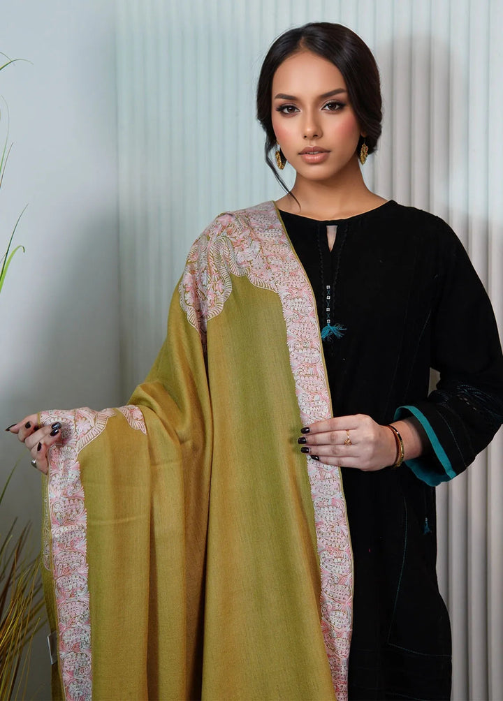 Sanaulla Exclusive Range Pashmina Shawl KPS D-116 Golden - Winter Collection