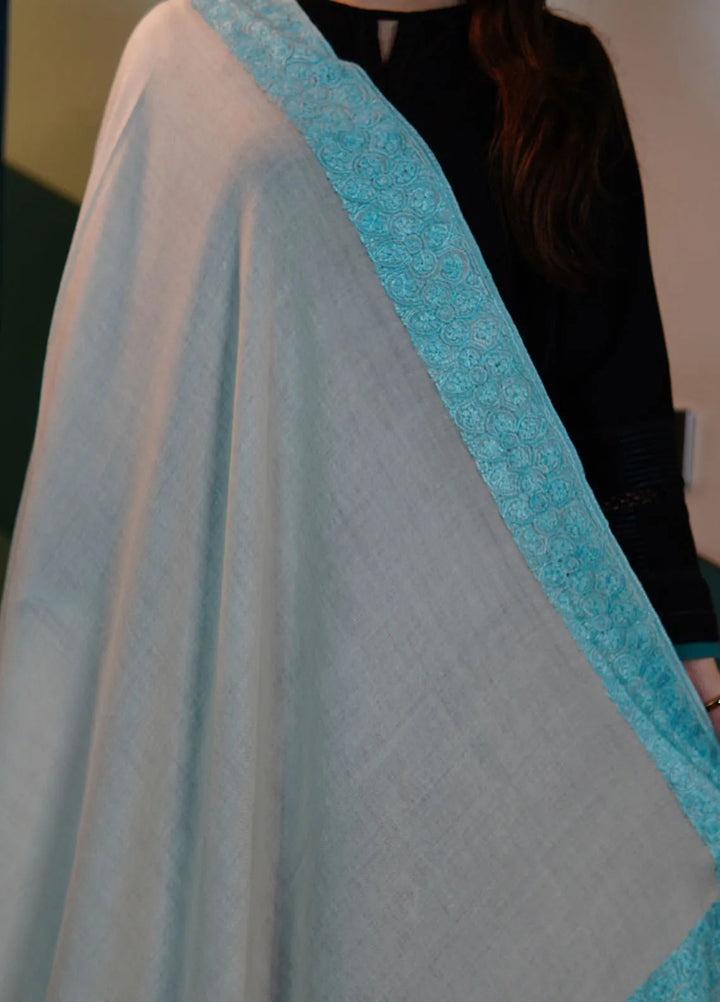 Sanaulla Exclusive Range Pashmina Shawl KPS D-128 Cream - Winter Collection