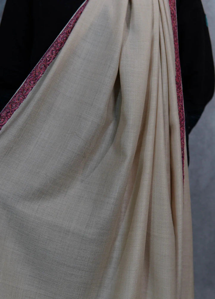 Sanaulla Exclusive Range Pashmina Shawl KPS D-13 Cream 1 - Winter Collection