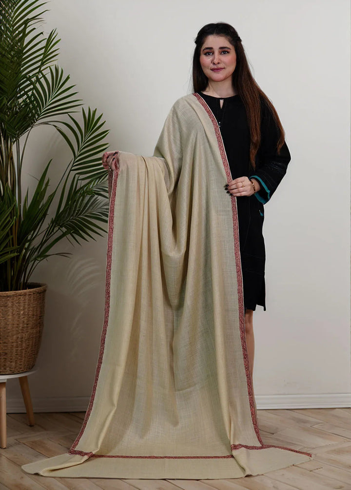 Sanaulla Exclusive Range Pashmina Shawl KPS D-13 Cream 3 - Winter Collection