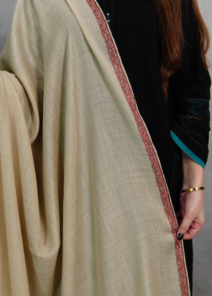 Sanaulla Exclusive Range Pashmina Shawl KPS D-13 Cream 3 - Winter Collection