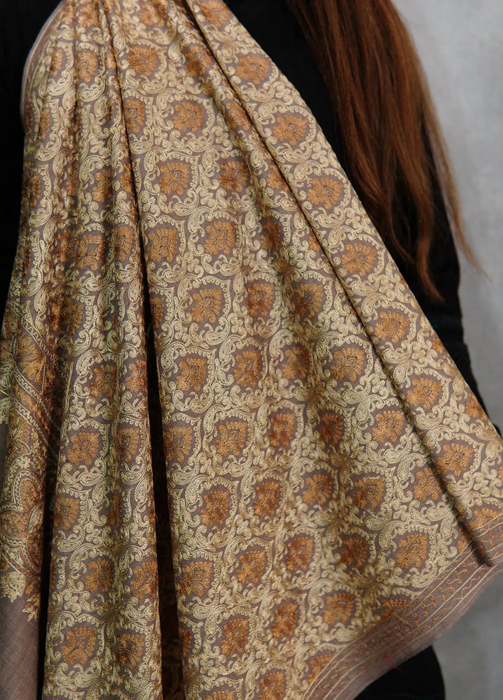 Sanaulla Exclusive Range Pashmina Shawl KPS D-14 Beige 1 - Winter Collection