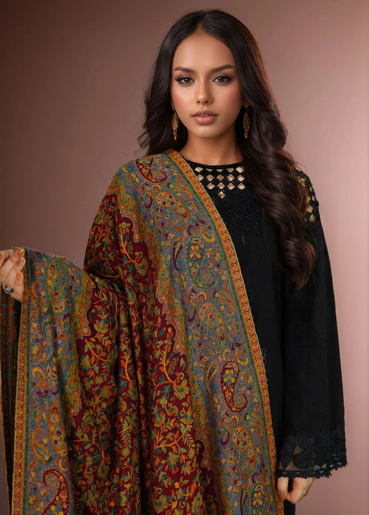 Sanaulla Exclusive Range Pashmina Shawl KPS D-18 Multi 13 - Winter Collection