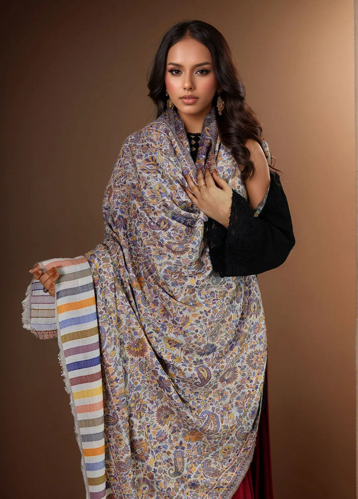 Sanaulla Exclusive Range Pashmina Shawl KPS D-18 Multi 16 - Winter Collection
