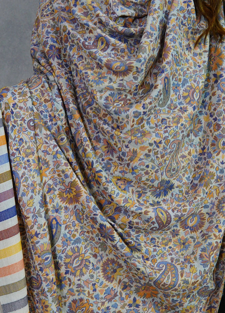 Sanaulla Exclusive Range Pashmina Shawl KPS D-18 Multi 16 - Winter Collection