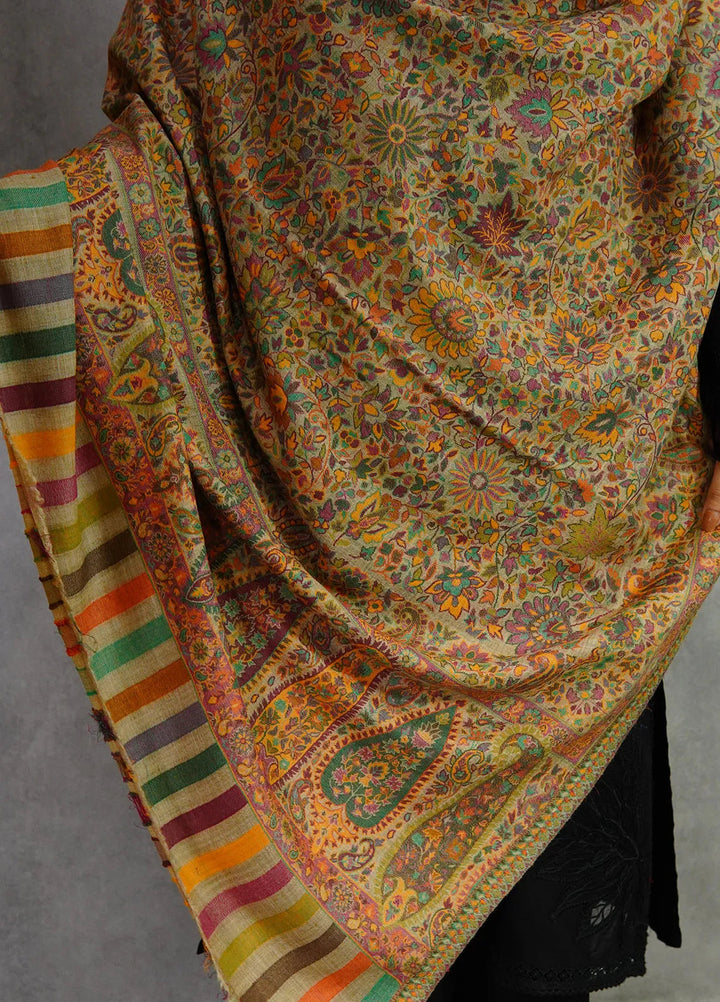 Sanaulla Exclusive Range Pashmina Shawl KPS D-18 Multi 18 - Winter Collection