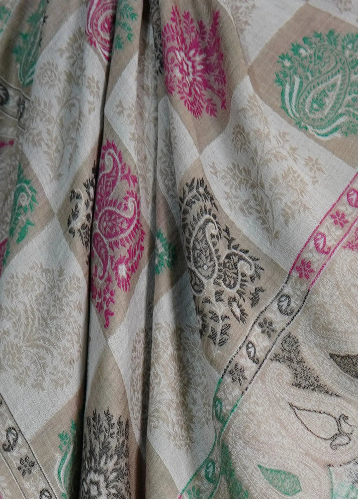 Sanaulla Exclusive Range Pashmina Shawl KPS D-18 Multi 23 - Winter Collection