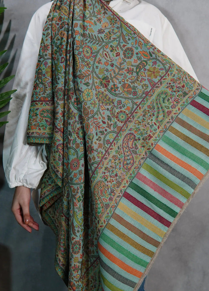 Sanaulla Exclusive Range Pashmina Shawl KPS D-18 Multi 24 - Winter Collection