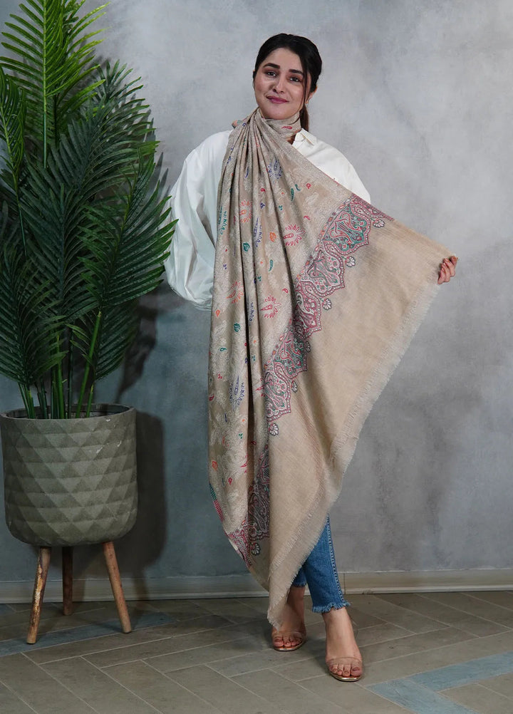 Sanaulla Exclusive Range Pashmina Shawl KPS D-18 Multi 25 - Winter Collection