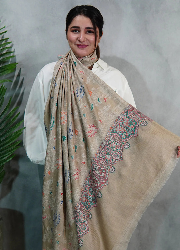 Sanaulla Exclusive Range Pashmina Shawl KPS D-18 Multi 25 - Winter Collection