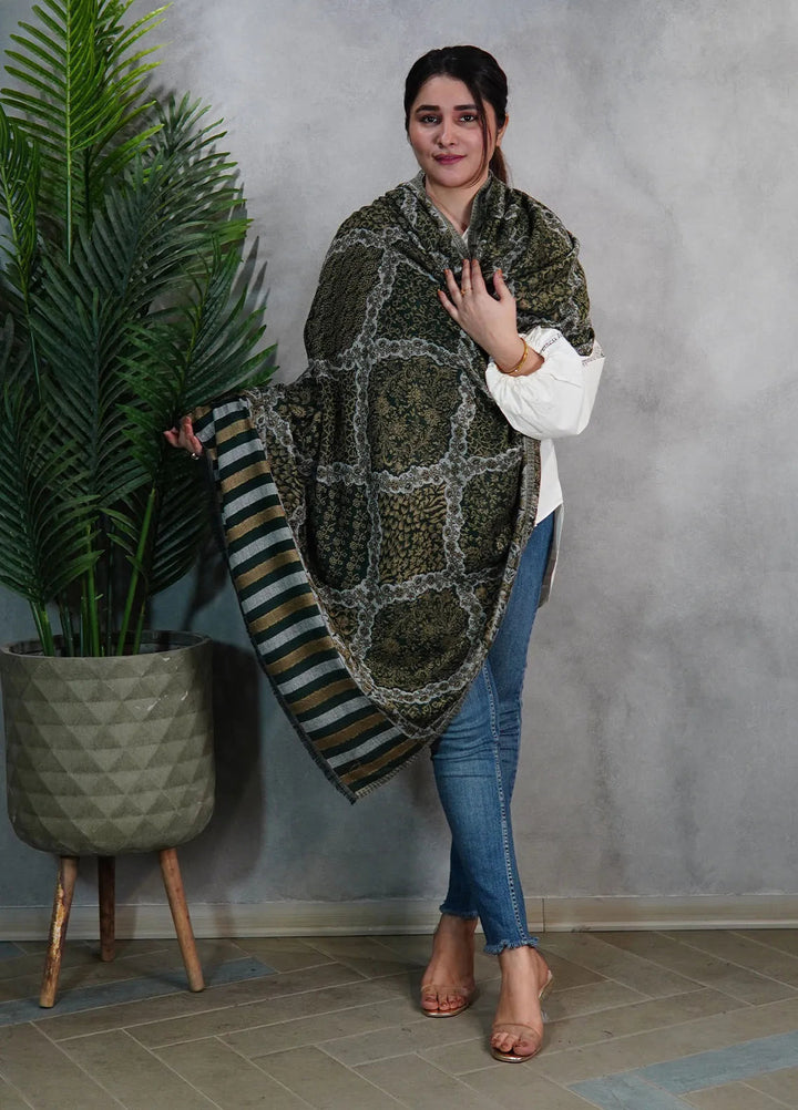 Sanaulla Exclusive Range Pashmina Shawl KPS D-18 Multi 29 - Winter Collection