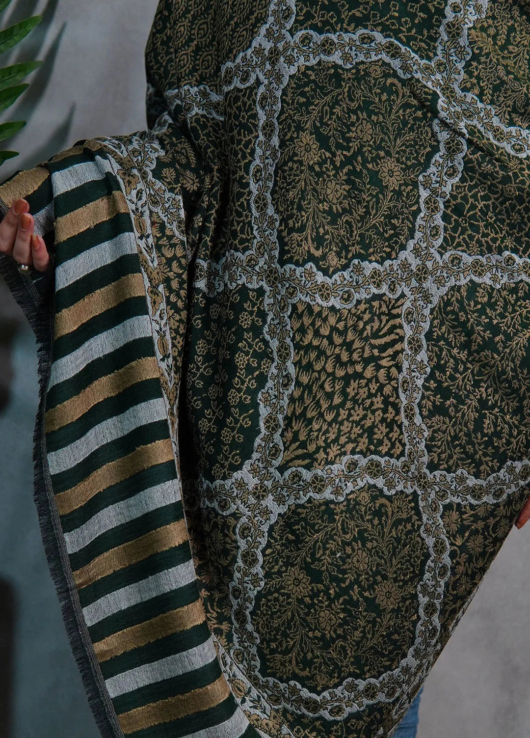 Sanaulla Exclusive Range Pashmina Shawl KPS D-18 Multi 29 - Winter Collection