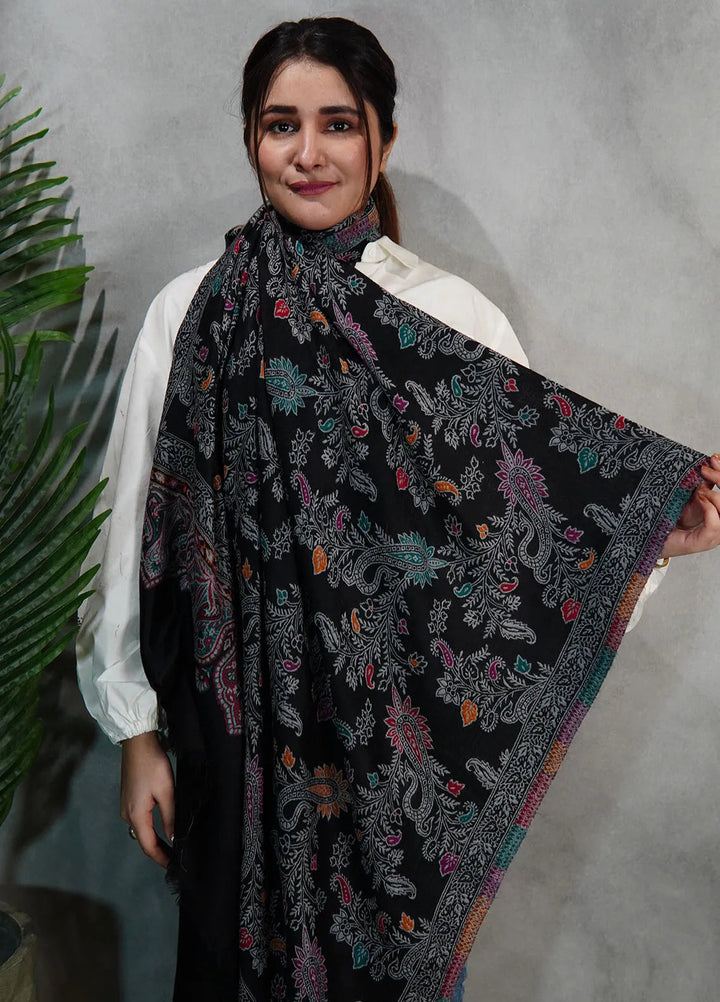 Sanaulla Exclusive Range Pashmina Shawl KPS D-18 Multi 30 - Winter Collection
