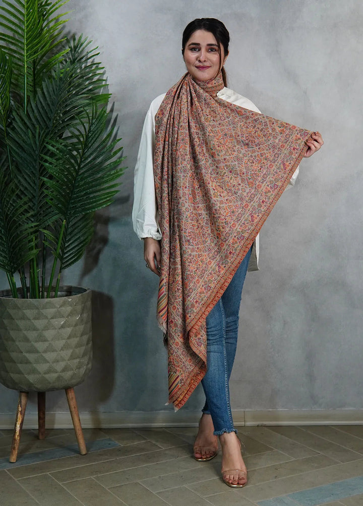 Sanaulla Exclusive Range Pashmina Shawl KPS D-18 Multi 33 - Winter Collection