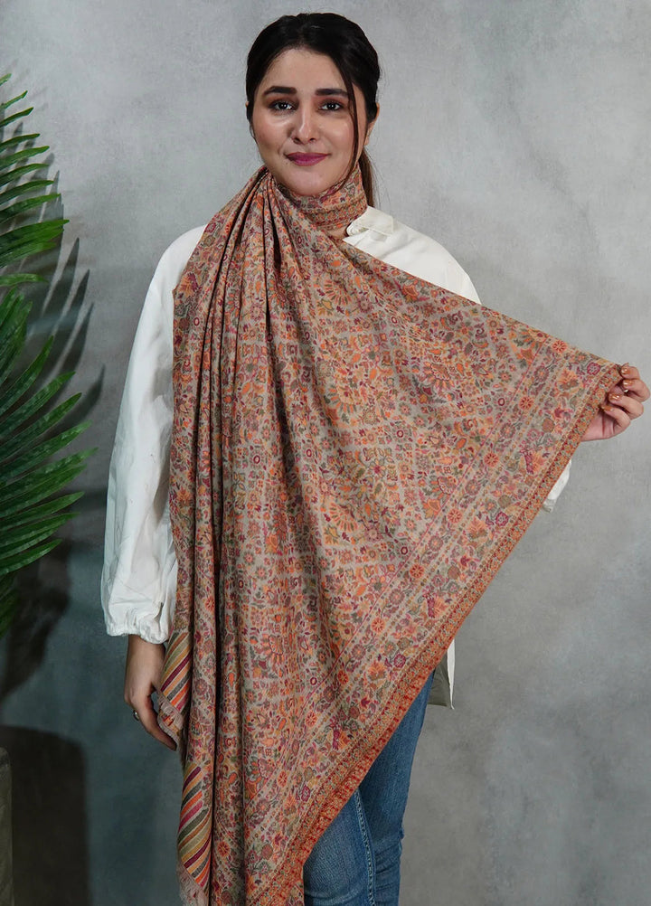 Sanaulla Exclusive Range Pashmina Shawl KPS D-18 Multi 33 - Winter Collection