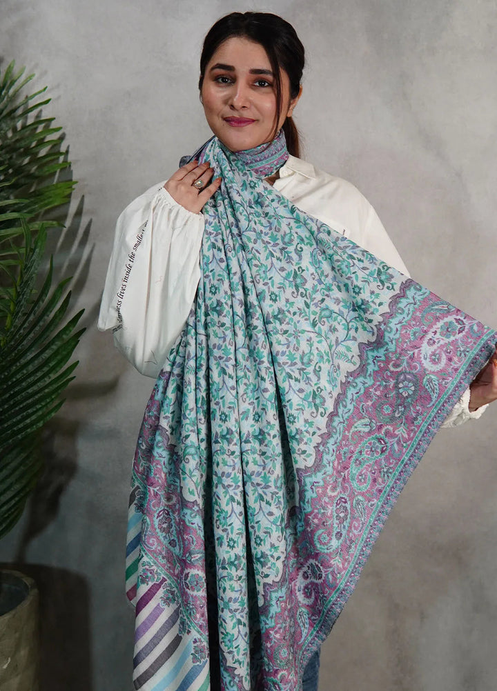 Sanaulla Exclusive Range Pashmina Shawl KPS D-18 Multi 38 - Winter Collection
