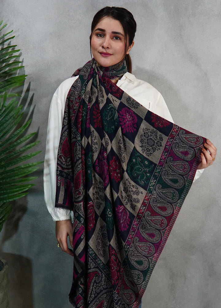 Sanaulla Exclusive Range Pashmina Shawl KPS D-18 Multi 7 - Winter Collection