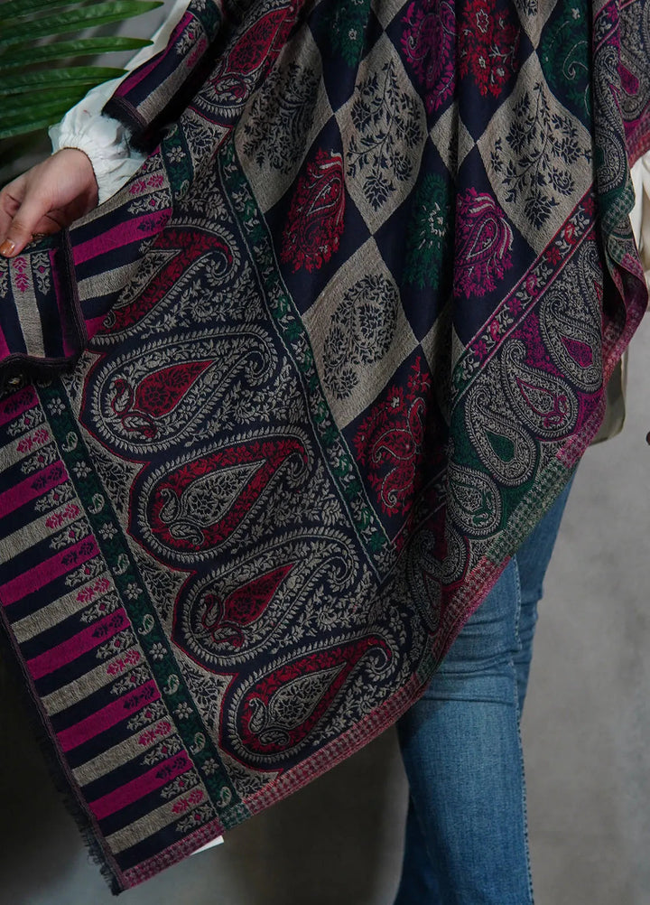 Sanaulla Exclusive Range Pashmina Shawl KPS D-18 Multi 7 - Winter Collection