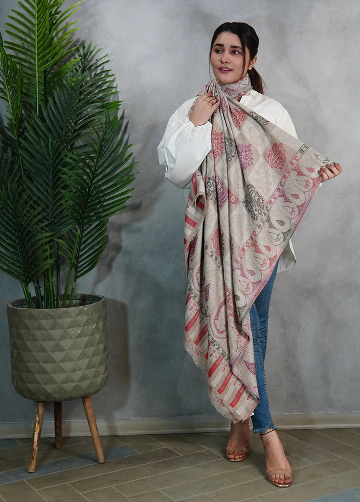 Sanaulla Exclusive Range Pashmina Shawl KPS D-18 Multi 9 - Winter Collection