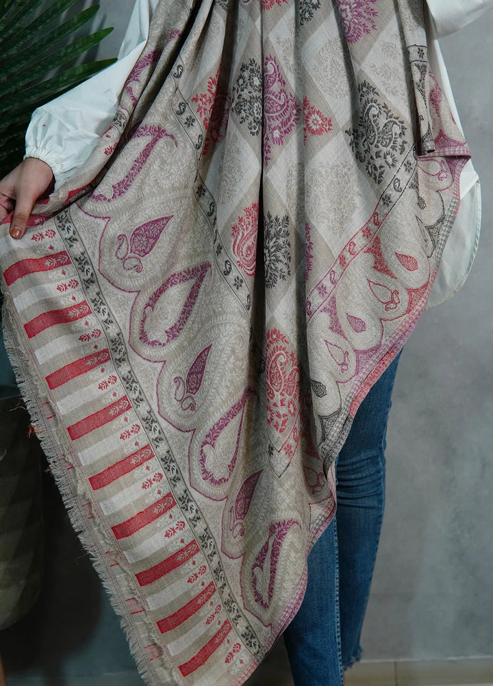 Sanaulla Exclusive Range Pashmina Shawl KPS D-18 Multi 9 - Winter Collection