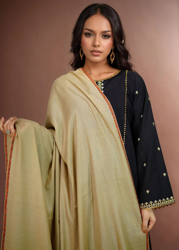 Sanaulla Exclusive Range Pashmina Shawl KPS D-19 Light Brown - Winter Collection