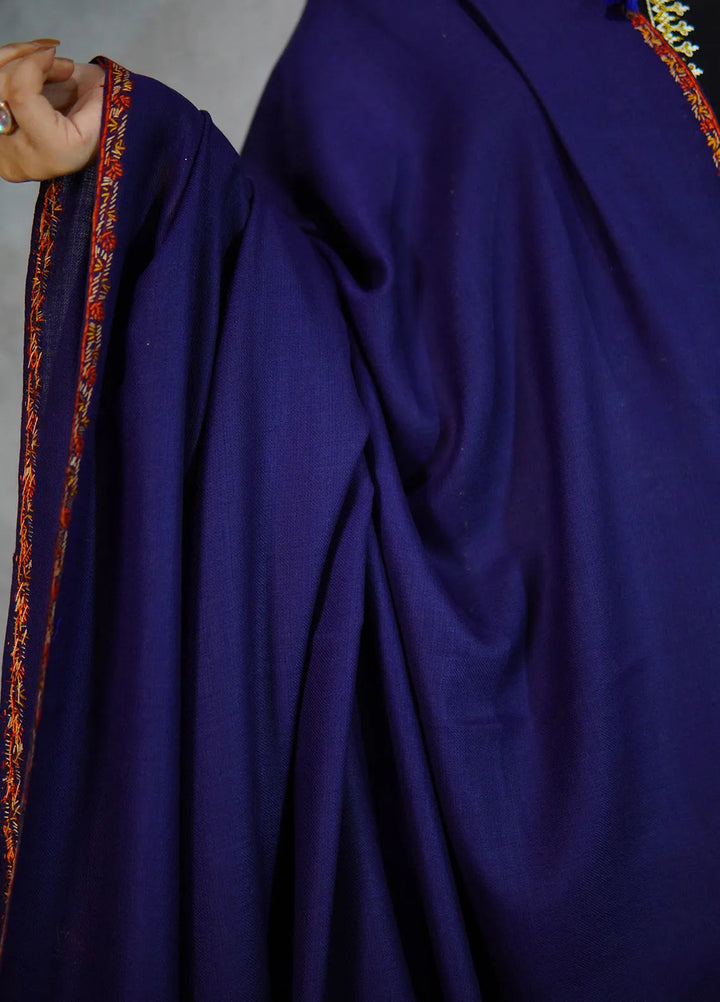 Sanaulla Exclusive Range Pashmina Shawl KPS D-19 Navy Blue - Winter Collection