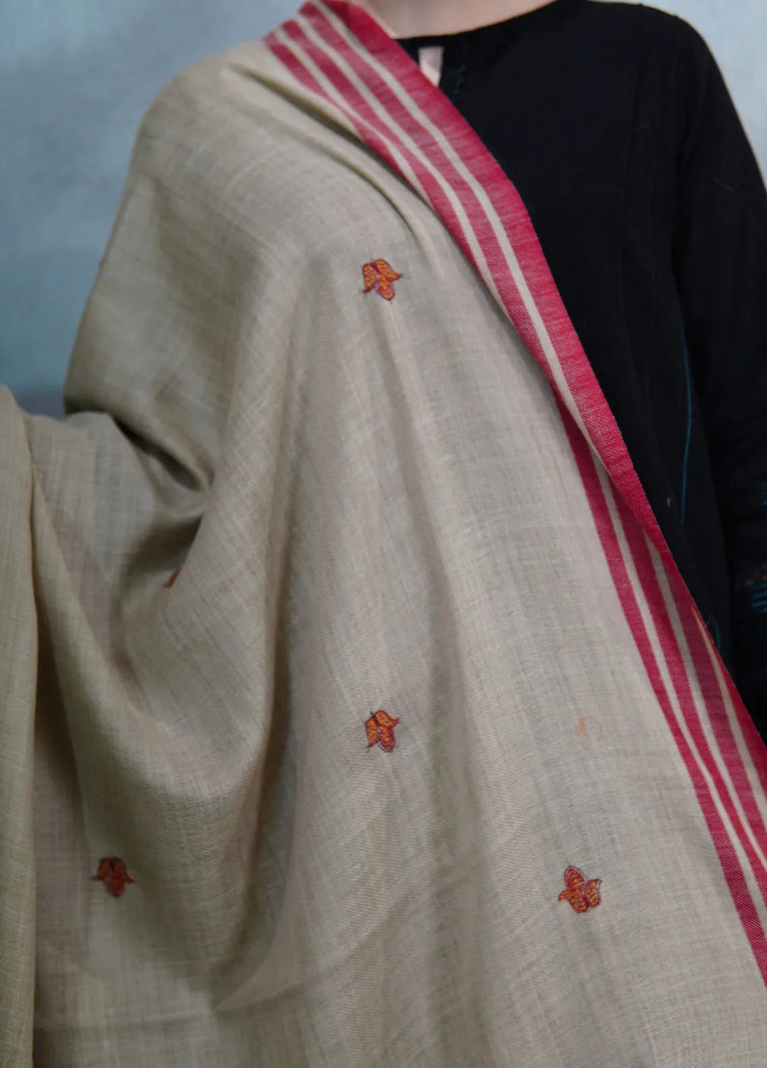 Sanaulla Exclusive Range Pashmina Shawl KPS D-2 Light Brown 1 - Winter Collection