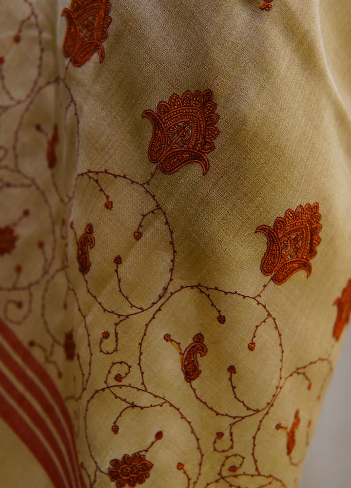 Sanaulla Exclusive Range Pashmina Shawl KPS D-2 Light Brown 2 - Winter Collection