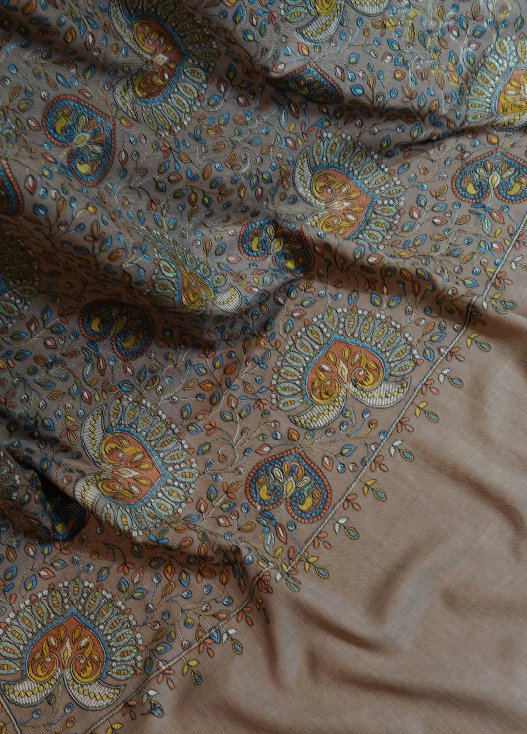 Sanaulla Exclusive Range Pashmina Shawl KPS D-20 Brown - Winter Collection